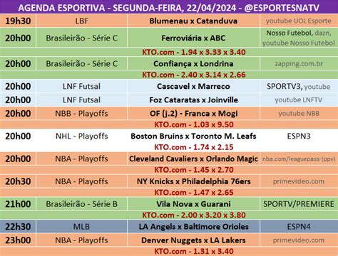 Programação de TV: jogos e canais .